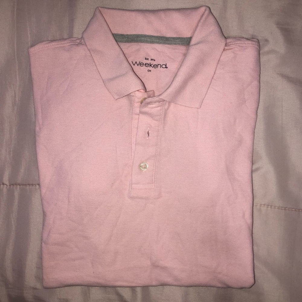 Weekend Men’s Pink Polo Size S